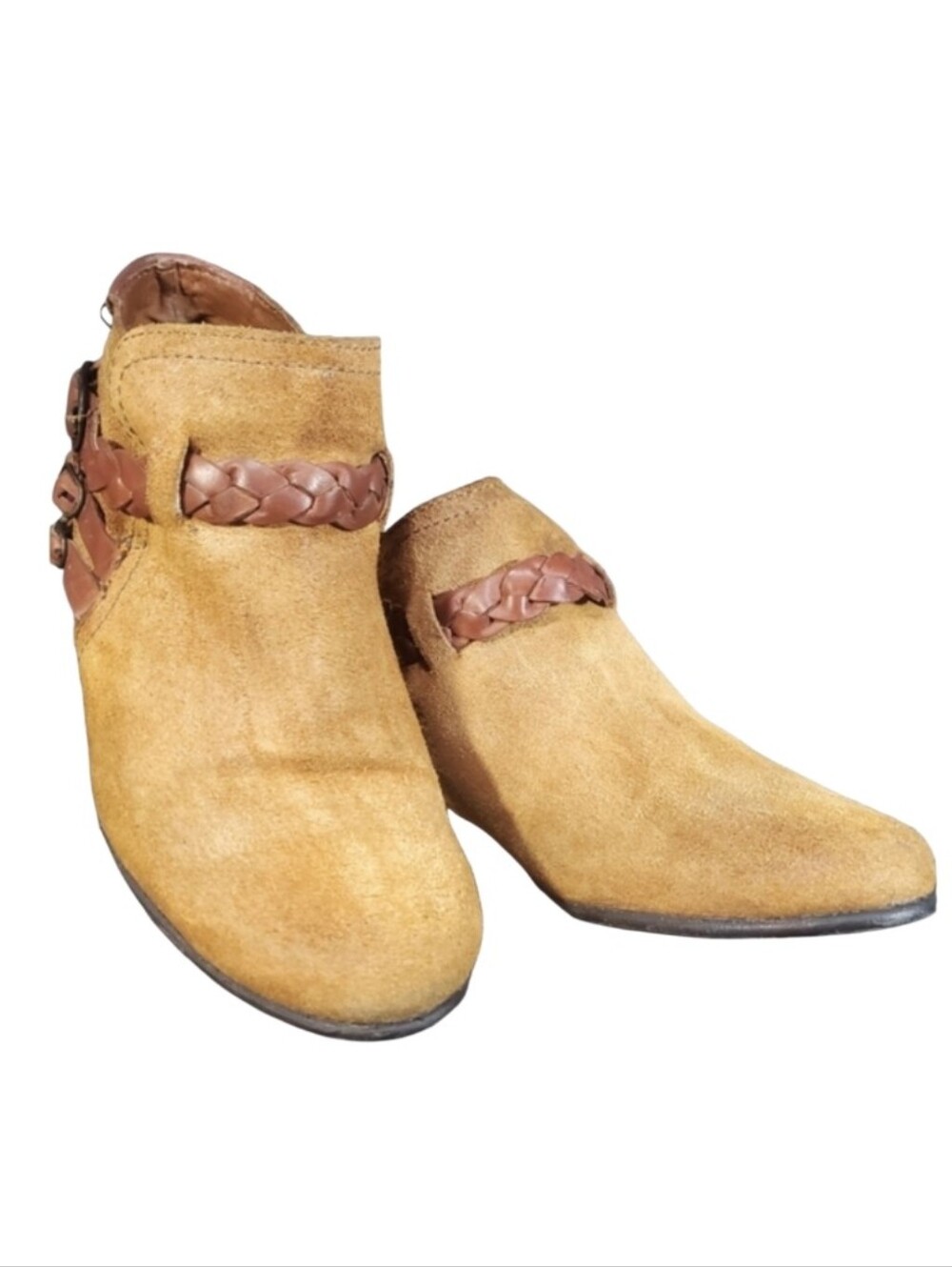 Lavorazione Artigiana Suede and Leather Booties Ankle Boots Size 38 US 7.5